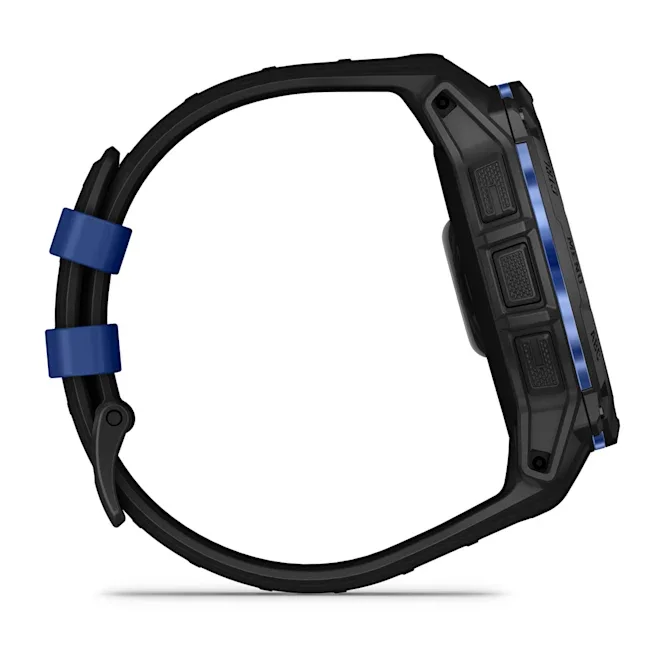 GARMIN Instinct 3 AMOLED Smart Watch - 50 mm, Black with Black/Bolt Blue Band Silicone Band thumbnail